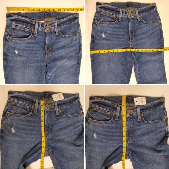 NWT J.Crew Factory Slim Boyfriend All-Day Stretch Blue Denim Jeans - Size 25 - Picture 7 of 10